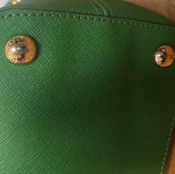 Michael Kors Green Satchel with scarf accent - Picture 12 of 12